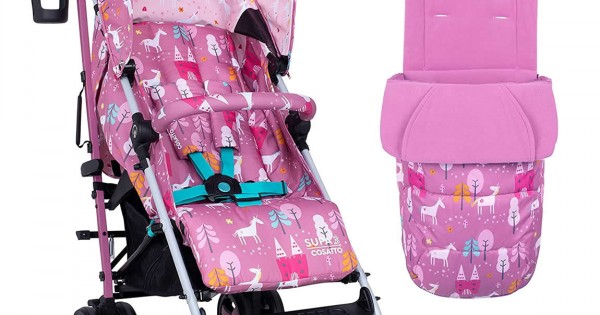 Cosatto Supa 3 Stroller with Bumper Bar Dusky Unicorn Land